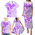 Fiji Masi With Hibiscus Tapa Tribal Family Matching Puletasi Dress and Hawaiian Shirt Purple Pastel LT01 - Polynesian Pride