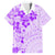 Fiji Masi With Hibiscus Tapa Tribal Family Matching Puletasi Dress and Hawaiian Shirt Purple Pastel LT01 Dad's Shirt - Short Sleeve Purple - Polynesian Pride