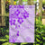 Fiji Masi With Hibiscus Tapa Tribal Garden Flag Purple Pastel LT01 Garden Flag Purple - Polynesian Pride