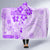 Fiji Masi With Hibiscus Tapa Tribal Hooded Blanket Purple Pastel LT01 - Polynesian Pride