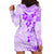 Fiji Masi With Hibiscus Tapa Tribal Hoodie Dress Purple Pastel LT01 - Polynesian Pride