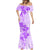 Fiji Masi With Hibiscus Tapa Tribal Mermaid Dress Purple Pastel LT01 - Polynesian Pride