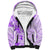 Fiji Masi With Hibiscus Tapa Tribal Sherpa Hoodie Purple Pastel LT01 Unisex Purple - Polynesian Pride