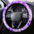 Fiji Masi With Hibiscus Tapa Tribal Steering Wheel Cover Purple Pastel