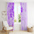 Fiji Masi With Hibiscus Tapa Tribal Window Curtain Purple Pastel LT01 - Polynesian Pride