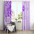 Fiji Masi With Hibiscus Tapa Tribal Window Curtain Purple Pastel LT01 - Polynesian Pride