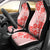 Fiji Masi With Hibiscus Tapa Tribal Car Seat Cover Red Pastel LT01 - Polynesian Pride