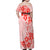 Fiji Masi With Hibiscus Tapa Tribal Family Matching Off Shoulder Maxi Dress and Hawaiian Shirt Red Pastel LT01 - Polynesian Pride