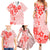 Fiji Masi With Hibiscus Tapa Tribal Family Matching Summer Maxi Dress and Hawaiian Shirt Red Pastel LT01 - Polynesian Pride