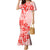 Fiji Masi With Hibiscus Tapa Tribal Mermaid Dress Red Pastel LT01 Women Red - Polynesian Pride