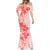 Fiji Masi With Hibiscus Tapa Tribal Mermaid Dress Red Pastel LT01 - Polynesian Pride