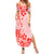 Fiji Masi With Hibiscus Tapa Tribal Summer Maxi Dress Red Pastel LT01 Women Red - Polynesian Pride