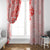 Fiji Masi With Hibiscus Tapa Tribal Window Curtain Red Pastel LT01 - Polynesian Pride