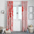 Fiji Masi With Hibiscus Tapa Tribal Window Curtain Red Pastel LT01 - Polynesian Pride