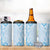 Fiji Masi With Hibiscus Tapa Tribal 4 in 1 Can Cooler Tumbler Sky Blue Pastel