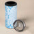 Fiji Masi With Hibiscus Tapa Tribal 4 in 1 Can Cooler Tumbler Sky Blue Pastel