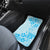 Fiji Masi With Hibiscus Tapa Tribal Car Mats Sky Blue Pastel LT01 - Polynesian Pride