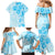 Fiji Masi With Hibiscus Tapa Tribal Family Matching Mermaid Dress and Hawaiian Shirt Sky Blue Pastel LT01 - Polynesian Pride