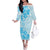 Fiji Masi With Hibiscus Tapa Tribal Family Matching Off Shoulder Long Sleeve Dress and Hawaiian Shirt Sky Blue Pastel LT01 Mom's Dress Blue - Polynesian Pride