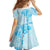 Fiji Masi With Hibiscus Tapa Tribal Family Matching Off Shoulder Short Dress and Hawaiian Shirt Sky Blue Pastel LT01 - Polynesian Pride