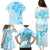 Fiji Masi With Hibiscus Tapa Tribal Family Matching Puletasi Dress and Hawaiian Shirt Sky Blue Pastel LT01 - Polynesian Pride