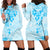 Fiji Masi With Hibiscus Tapa Tribal Hoodie Dress Sky Blue Pastel LT01 - Polynesian Pride