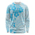 Fiji Masi With Hibiscus Tapa Tribal Long Sleeve Shirt Sky Blue Pastel LT01 Unisex Blue - Polynesian Pride