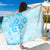 Fiji Masi With Hibiscus Tapa Tribal Sarong Sky Blue Pastel LT01 One Size 44 x 66 inches Blue - Polynesian Pride