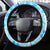 Fiji Masi With Hibiscus Tapa Tribal Steering Wheel Cover Sky Blue Pastel