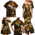 Fiji Masi With Hibiscus Tapa Tribal Family Matching Mermaid Dress and Hawaiian Shirt Gold Version LT01 - Polynesian Pride