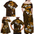 Fiji Masi With Hibiscus Tapa Tribal Family Matching Off Shoulder Maxi Dress and Hawaiian Shirt Gold Version LT01 - Polynesian Pride