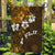 Fiji Masi With Hibiscus Tapa Tribal Garden Flag Gold Version LT01 Garden Flag Gold - Polynesian Pride