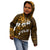 Fiji Masi With Hibiscus Tapa Tribal Kid Hoodie Gold Version LT01 - Polynesian Pride