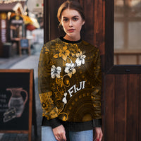 Fiji Masi With Hibiscus Tapa Tribal Ugly Christmas Sweater Gold Version LT01 - Polynesian Pride