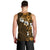 Fiji Masi With Hibiscus Tapa Tribal Men Tank Top Gold Version LT01 - Polynesian Pride