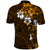 Fiji Masi With Hibiscus Tapa Tribal Polo Shirt Gold Version LT01 - Polynesian Pride