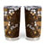 Fiji Masi Tumbler Cup Fijian Hibiscus Tapa Gold Version