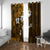 Fiji Masi With Hibiscus Tapa Tribal Window Curtain Gold Version LT01 With Grommets Gold - Polynesian Pride