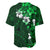 Fiji Masi Baseball Jersey Fijian Hibiscus Tapa Green Version LT01 - Polynesian Pride