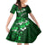 Fiji Masi Family Matching Long Sleeve Bodycon Dress and Hawaiian Shirt Fijian Hibiscus Tapa Green Version LT01 Daughter's Dress Green - Polynesian Pride