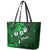 Fiji Masi Leather Tote Bag Fijian Hibiscus Tapa Green Version LT01 - Polynesian Pride