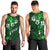 Fiji Masi Men Tank Top Fijian Hibiscus Tapa Green Version LT01 - Polynesian Pride