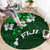 Fiji Masi Round Carpet Fijian Hibiscus Tapa Green Version LT01 - Polynesian Pride