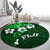 Fiji Masi Round Carpet Fijian Hibiscus Tapa Green Version LT01 - Polynesian Pride