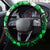 Fiji Masi Steering Wheel Cover Fijian Hibiscus Tapa Green Version