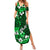 Fiji Masi Summer Maxi Dress Fijian Hibiscus Tapa Green Version LT01 Women Green - Polynesian Pride