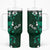 Fiji Masi Tumbler With Handle Fijian Hibiscus Tapa Green Version