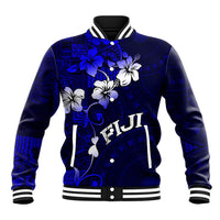 Fiji Masi Baseball Jacket Fijian Hibiscus Navy Blue Gold Version LT01 Unisex Blue - Polynesian Pride