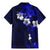 Fiji Masi Family Matching Mermaid Dress and Hawaiian Shirt Fijian Hibiscus Navy Blue Gold Version LT01 - Polynesian Pride