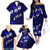 Fiji Masi Family Matching Off Shoulder Long Sleeve Dress and Hawaiian Shirt Fijian Hibiscus Navy Blue Gold Version LT01 - Polynesian Pride